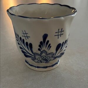 Blue and White Ceramic Cup